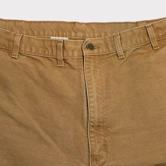 Carhartt - Loose Fit Washed Duck Utility Work Pant - Brown - 44x32 - Picture 4 of 7